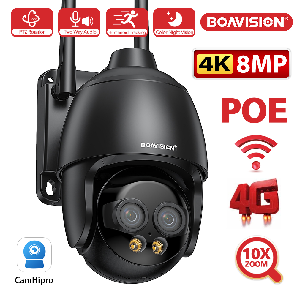 Smart Home Camera Ezviz - HD 8MP WIFI/4G SIM Card/POE Surveillance