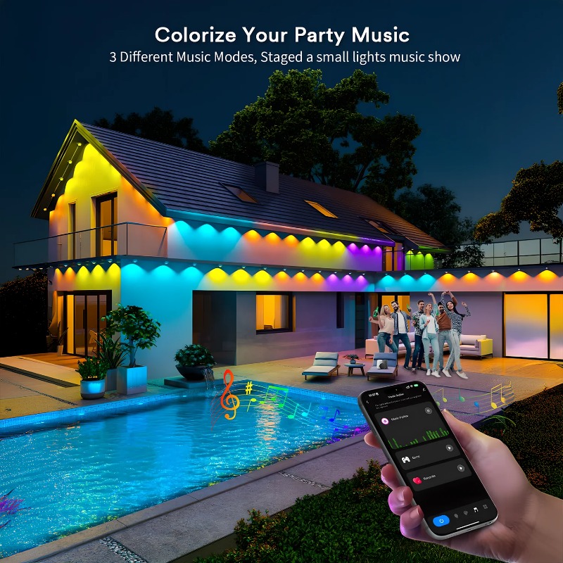 150FT 90LED Smart RGBIC Perman - Smart Home Yellow ulasan dan harga