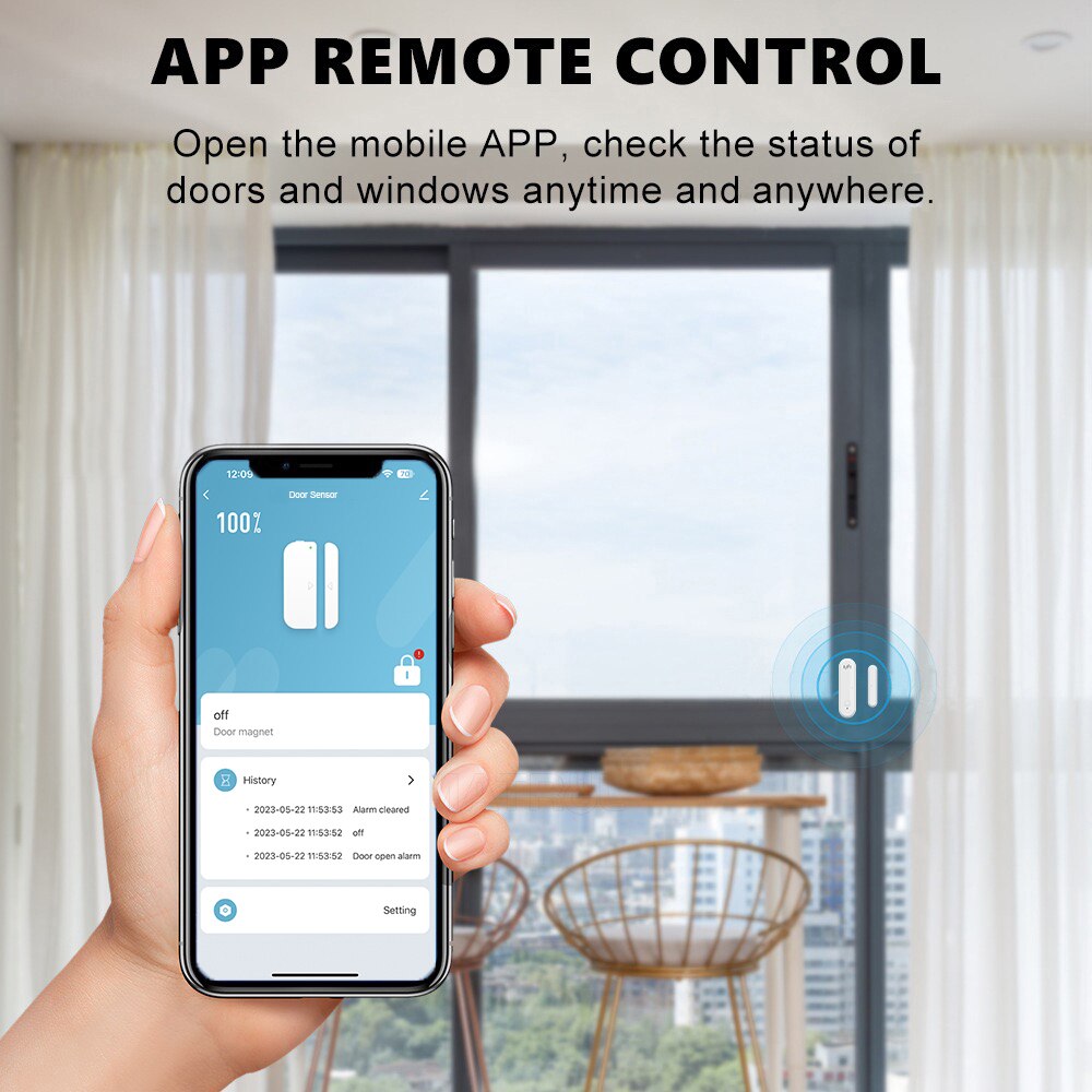 ONENUO Tuya Smart WiFi Door Se - Wireless Door Sensor ulasan dan harga