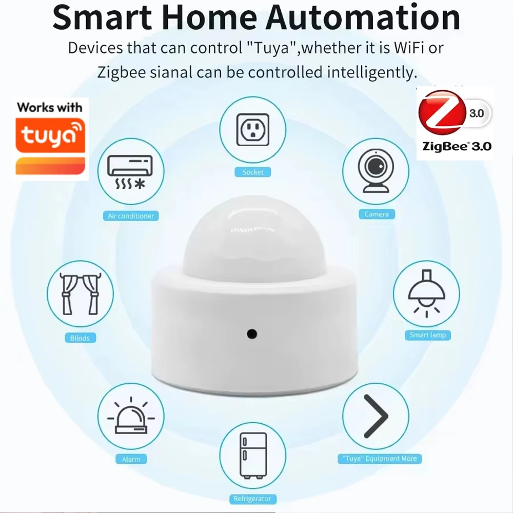 Zigbee Work with Tuya PIR Moti - Smart Home Wiser ulasan dan harga